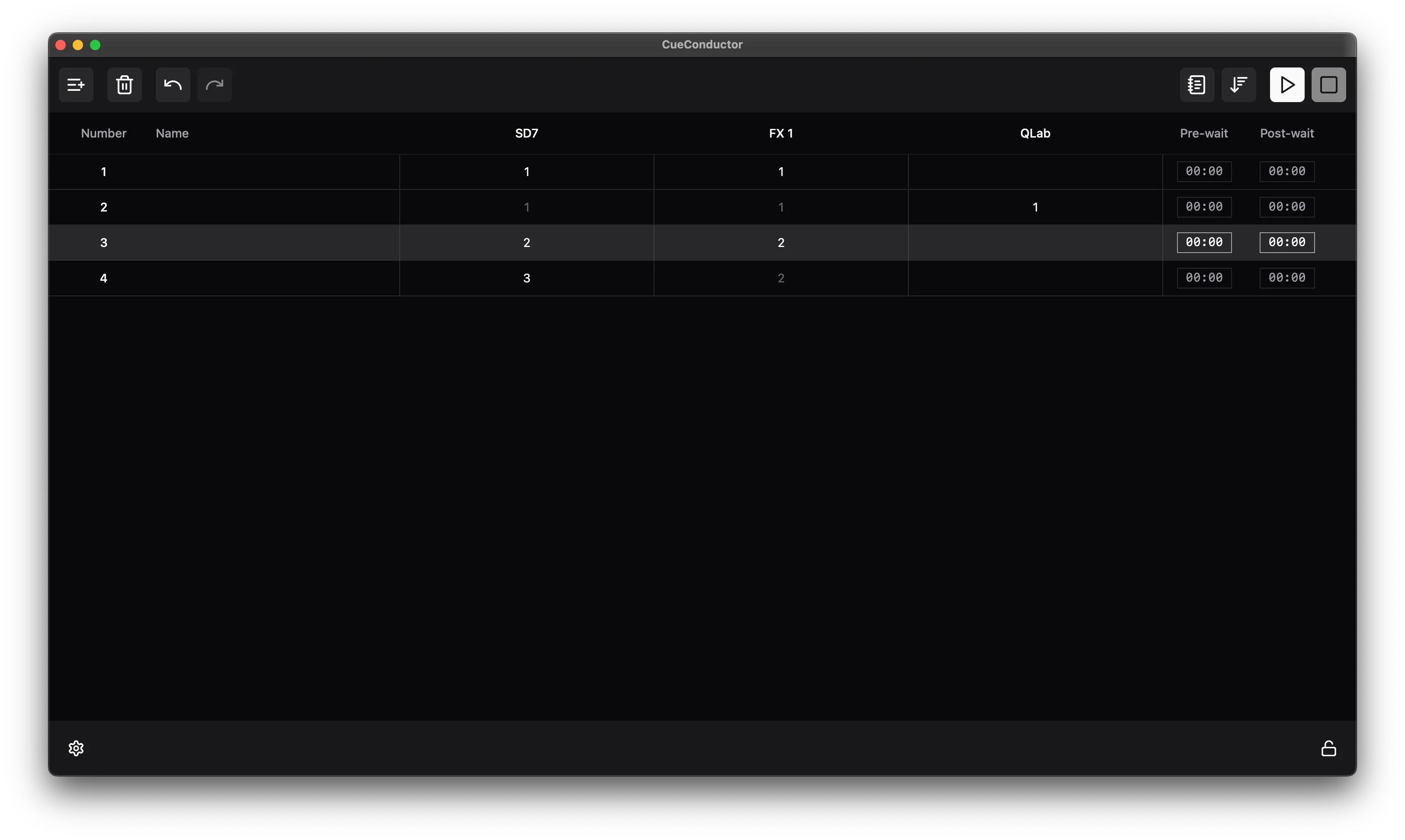Example Cuelist